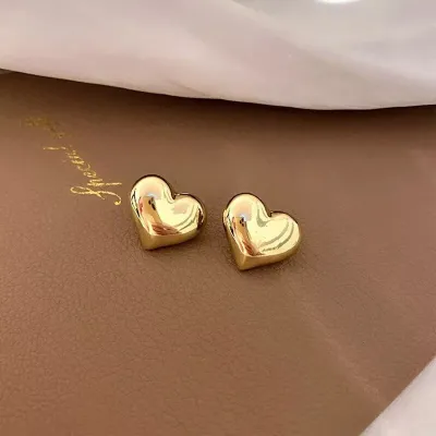 Trendy Heart Design Simple Cute Earrings